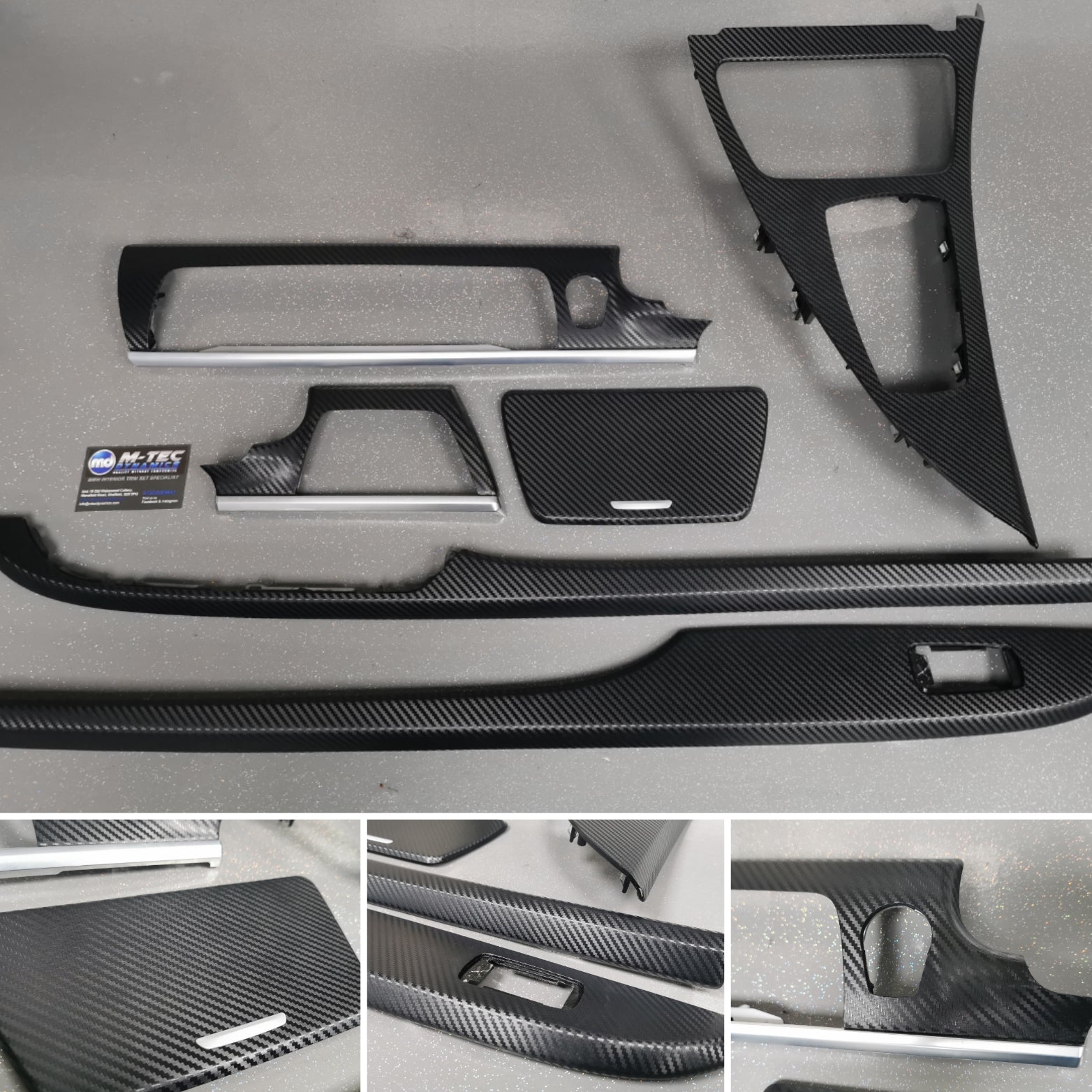 BMW 6-SERIES F13 COUPE 3D BLACK CARBON INTERIOR TRIM SET
